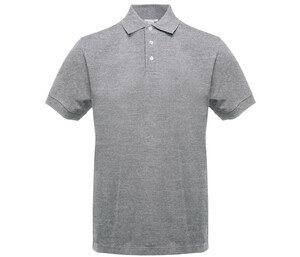 BLACK&MATCH BM100 - Contrasting button poloshirt Heather Grey