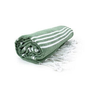 THE ONE TOWELLING OTHSU - HAMAM SULTAN TOWEL Olive Green / White