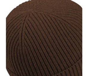 BEECHFIELD BF442R - FASHION PATCH BEANIE Walnut / Black