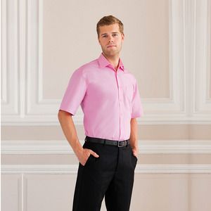 Russell Collection J937M - Short sleeve pure cotton easycare poplin shirt