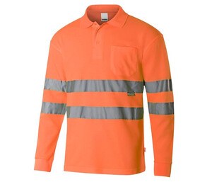 VELILLA V30514 - HIGH-VISIBILITY LONG-SLEEVED POLO SHIRT