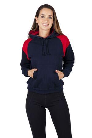 Ramo F303UN - Ladies/Juniors  Shoulder Contrast Panel Hoodie